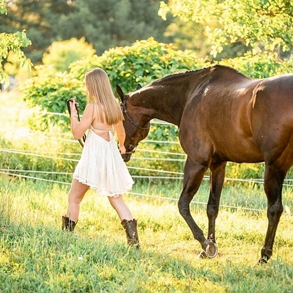 NEW Boho Mesh Tulle Dot Ruffle Halter Mini Dress Off White Cream Ivory - Picture 3 of 14